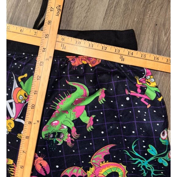 Rick & Morty Mens Jogger Pants Large Alien Print Polyester Spandex Lounge Pajama - Picture 5 of 6